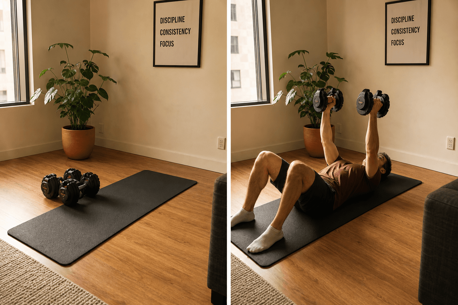 Full Body Dumbbell Workout: Strength vs. Hypertrophy vs. Fat Loss – 3 Goal-Specific Variants From the Same Core Exercises