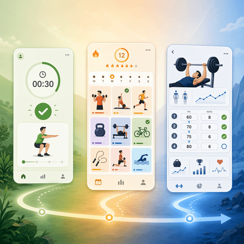How Your Beginner Workout App Needs Change From Week 1 to Week 12