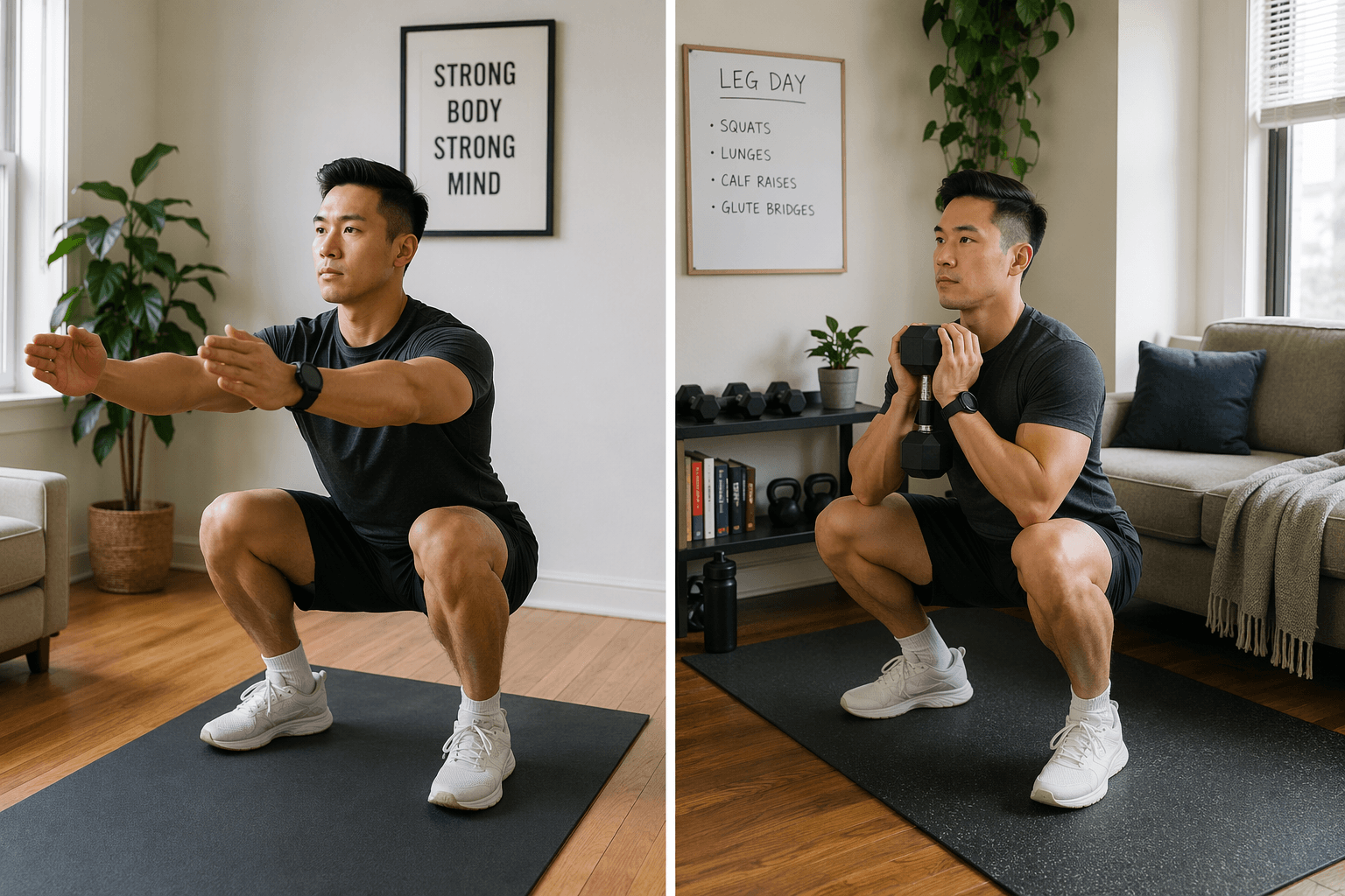 6-Week Progressive Home Leg Workout Plan: From Bodyweight Basics to Loaded Strength