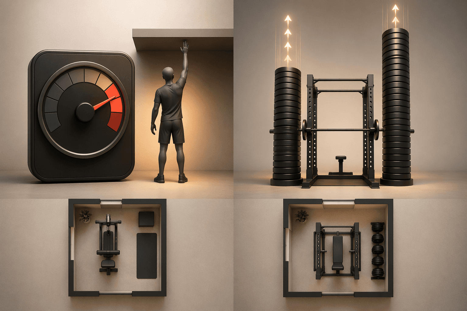 Visual comparison of digital resistance reaching a ceiling and barbell loading continuing upward