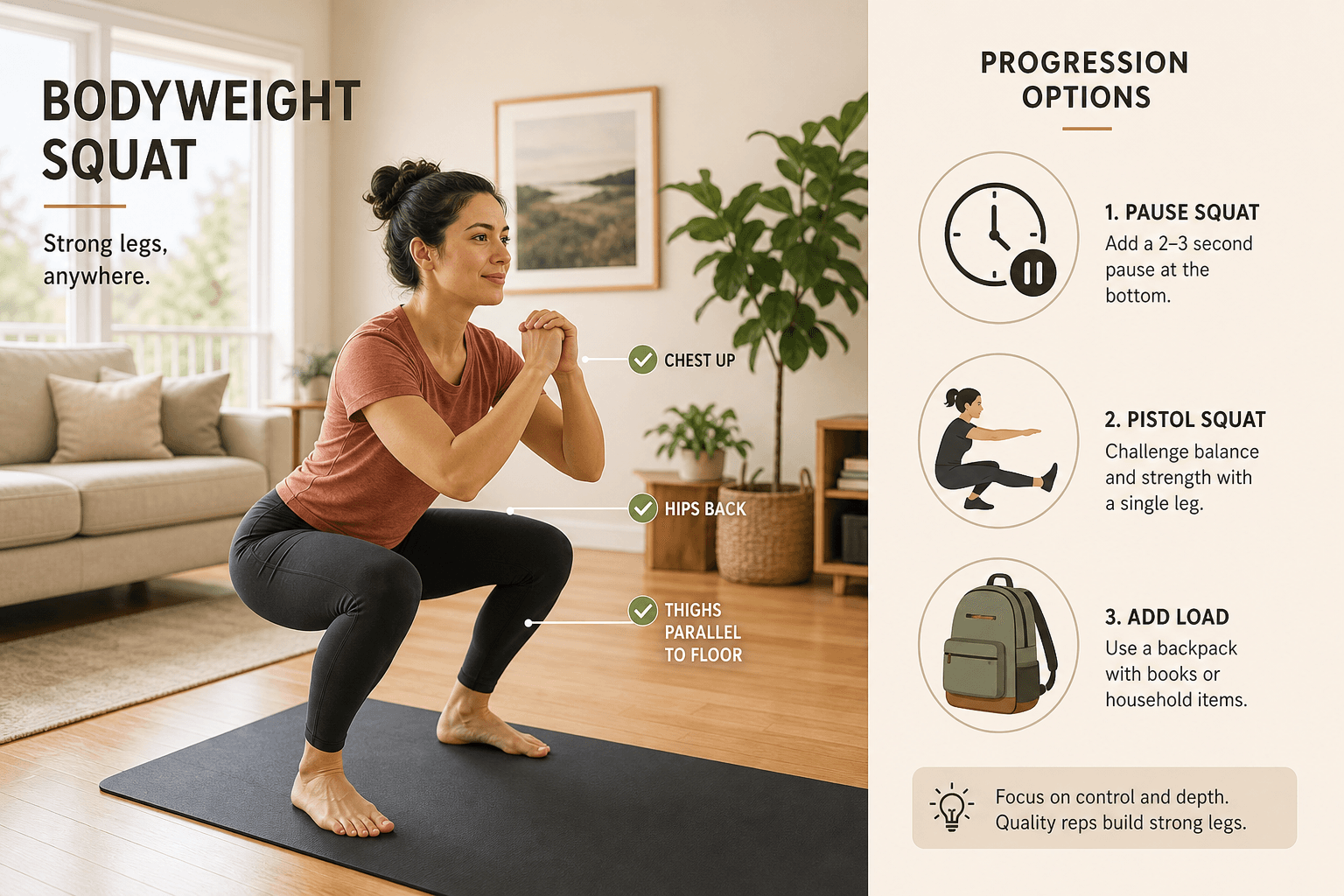 How to Program Leg Day at Home for Strength, Hypertrophy, or Endurance
