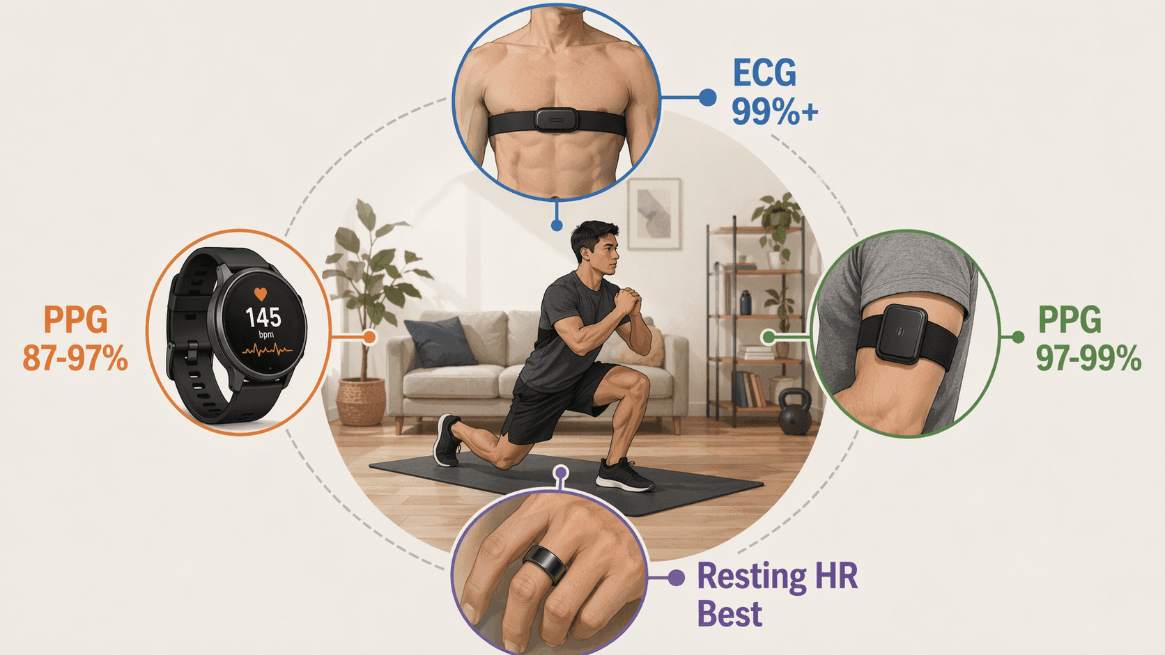 Wrist vs. Chest Strap vs. Armband vs. Smart Ring: Which Heart Rate Monitor Form Factor Is Right for Your Home Fitness Routine?