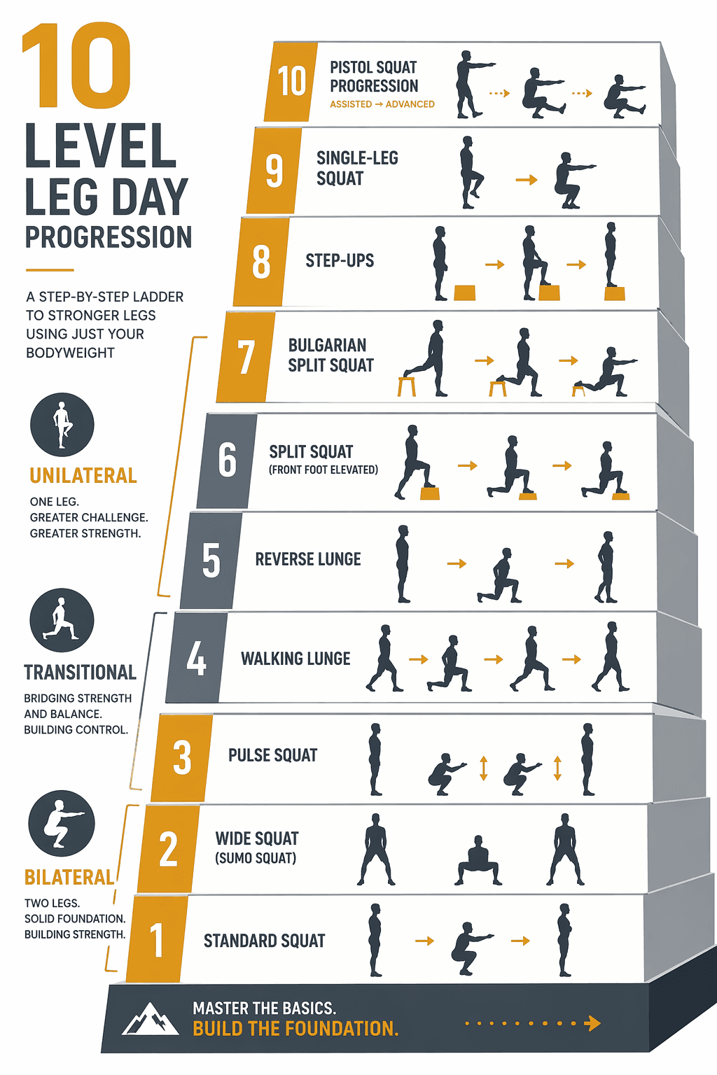 Progressive Bodyweight Leg Training: A 6-Week Program Backed by Research