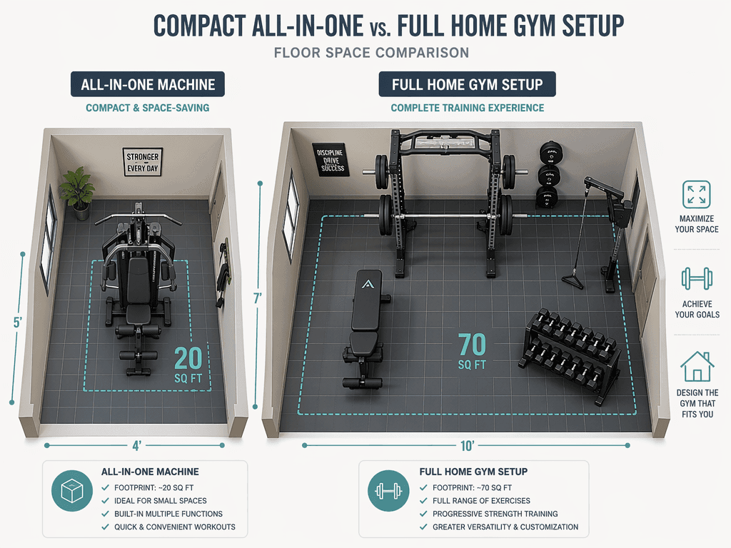 All-in-One Exercise Machine vs. Building a Custom Home Gym: The Real Cost-Benefit Analysis