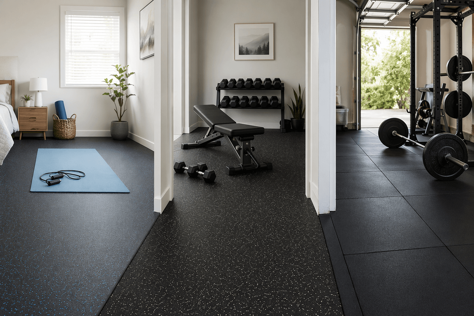 How to Choose Home Gym Flooring for Your Space, Workout, and Budget