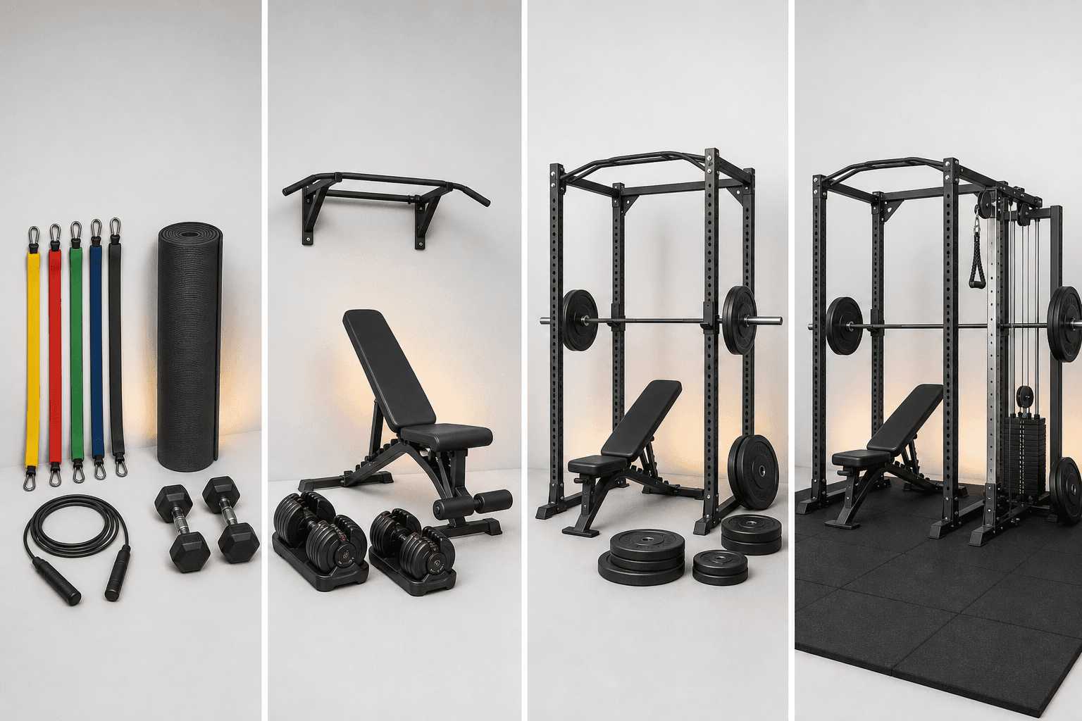 How to Build a Home Gym as a Beginner: A Staged Equipment Roadmap from $100 to $3,000+