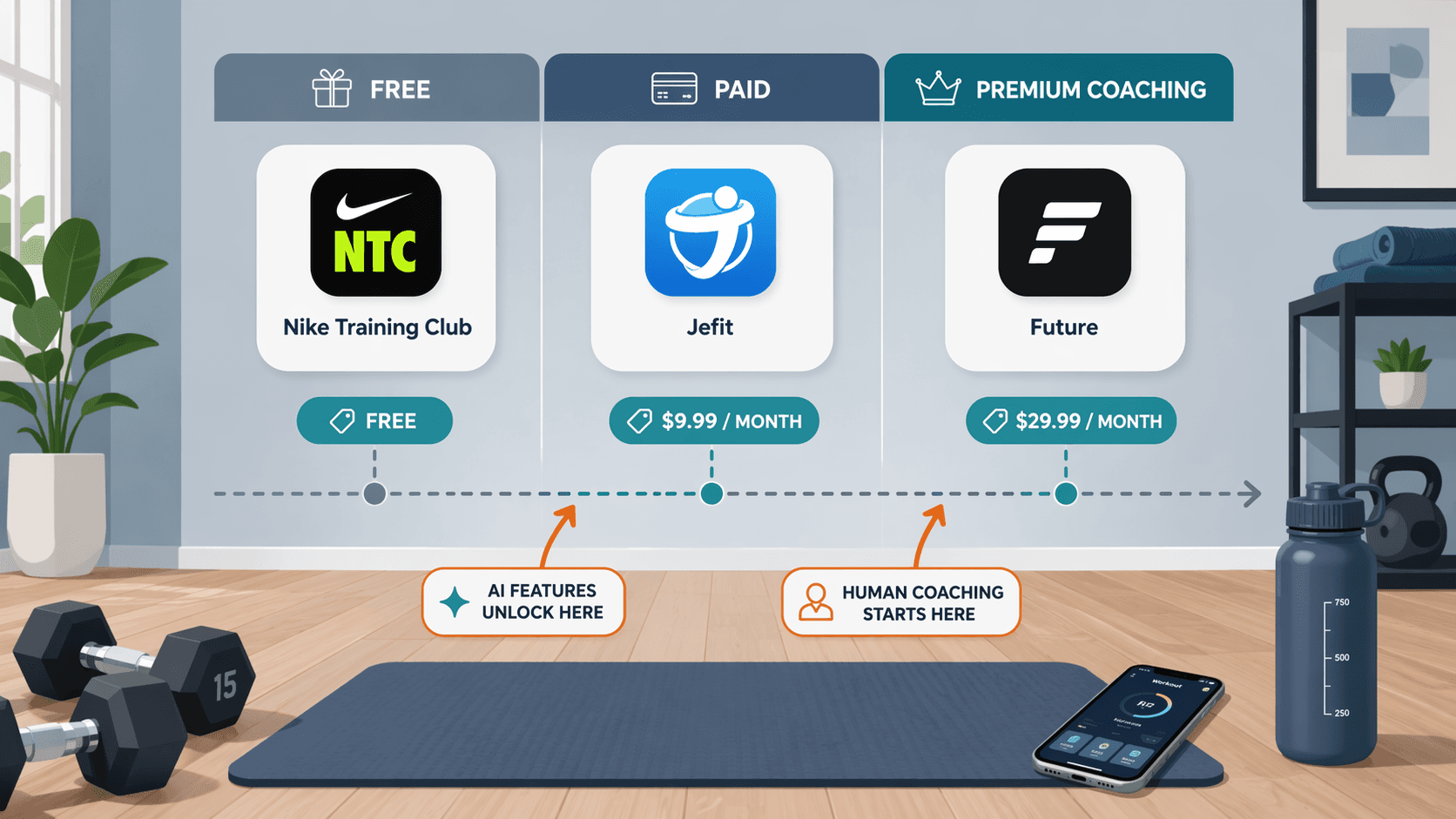 Best Workout Apps for Home Gym Users: Matched by Equipment, Space, and Goal