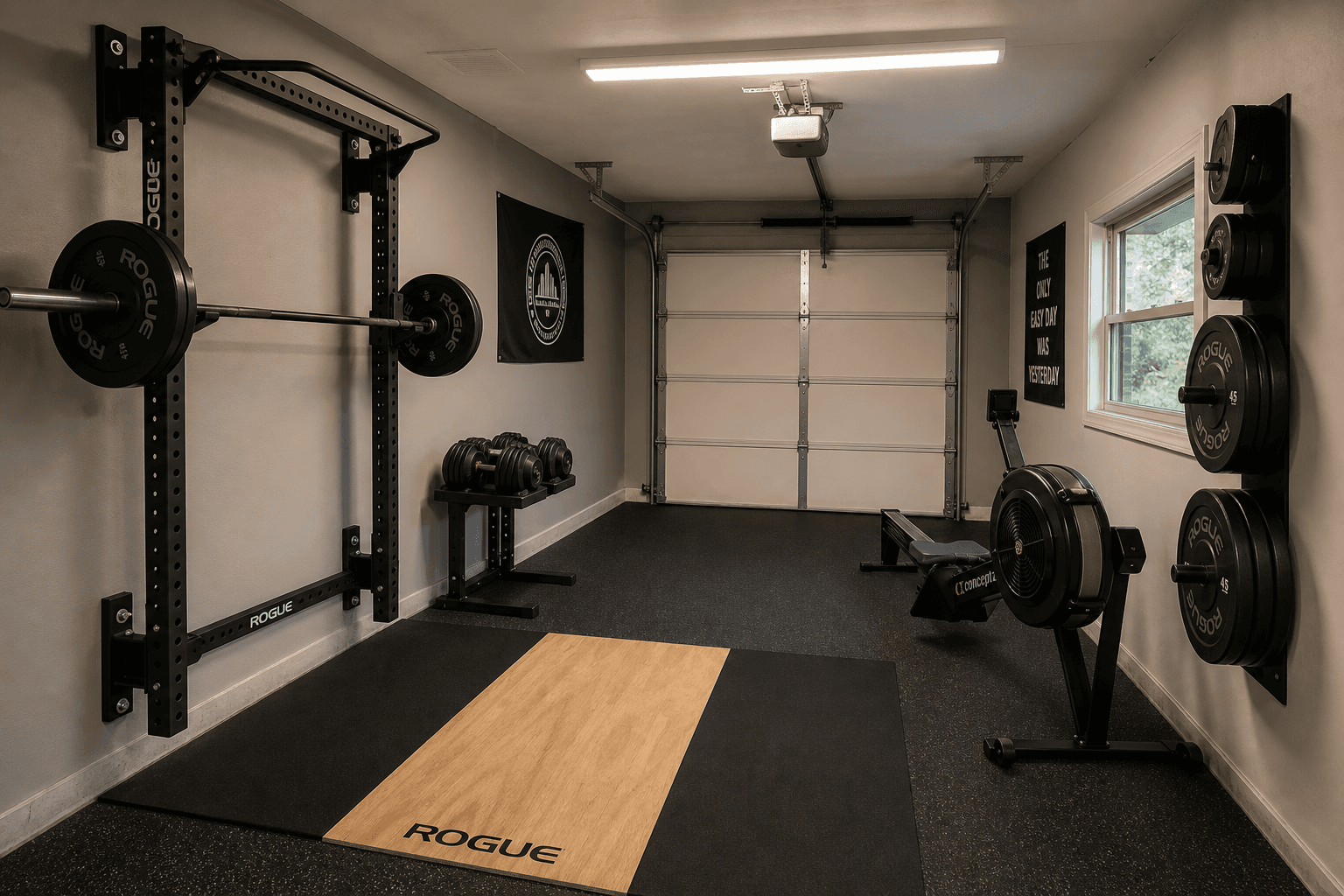 Single-Car Garage Gym Layout Guide: How to Fit a Full Strength and Cardio Setup in 10 ft x 20 ft