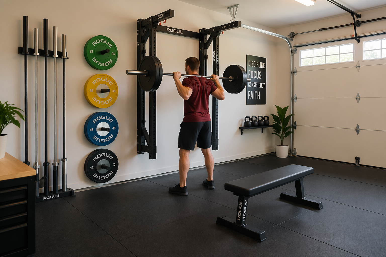 Garage Gym Equipment for Small Spaces: What Actually Works in a One-Car Garage