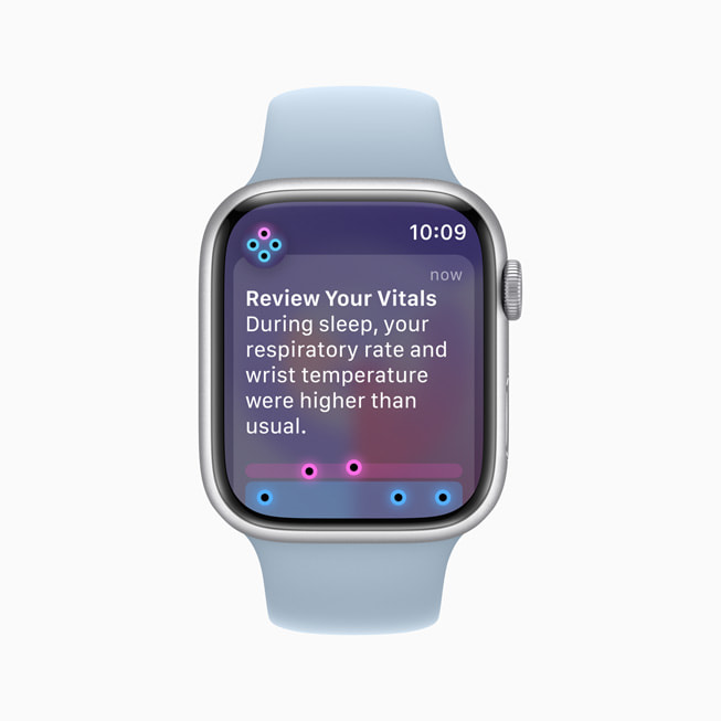 Apple Watch Vitals app showing overnight health metrics as separate readings