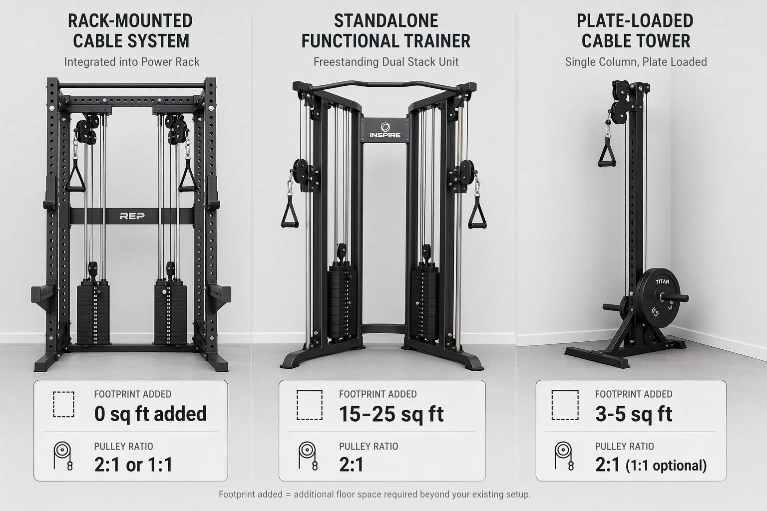Rack-Mounted vs Standalone vs Plate-Loaded Cable Machine: A Decision Framework for Power Rack Owners