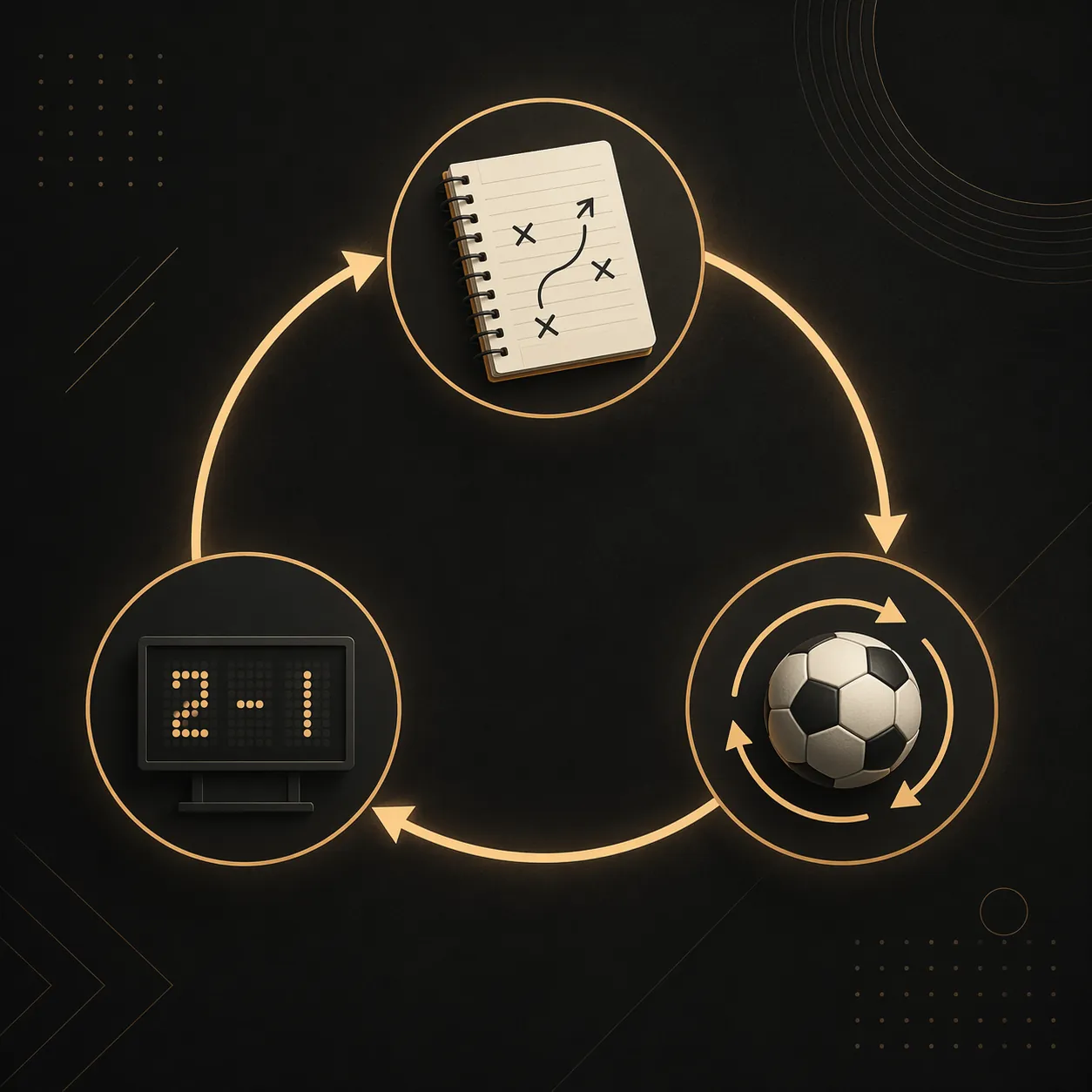 Circular diagram connecting Believe, Work, and Compete as a self-coaching loop