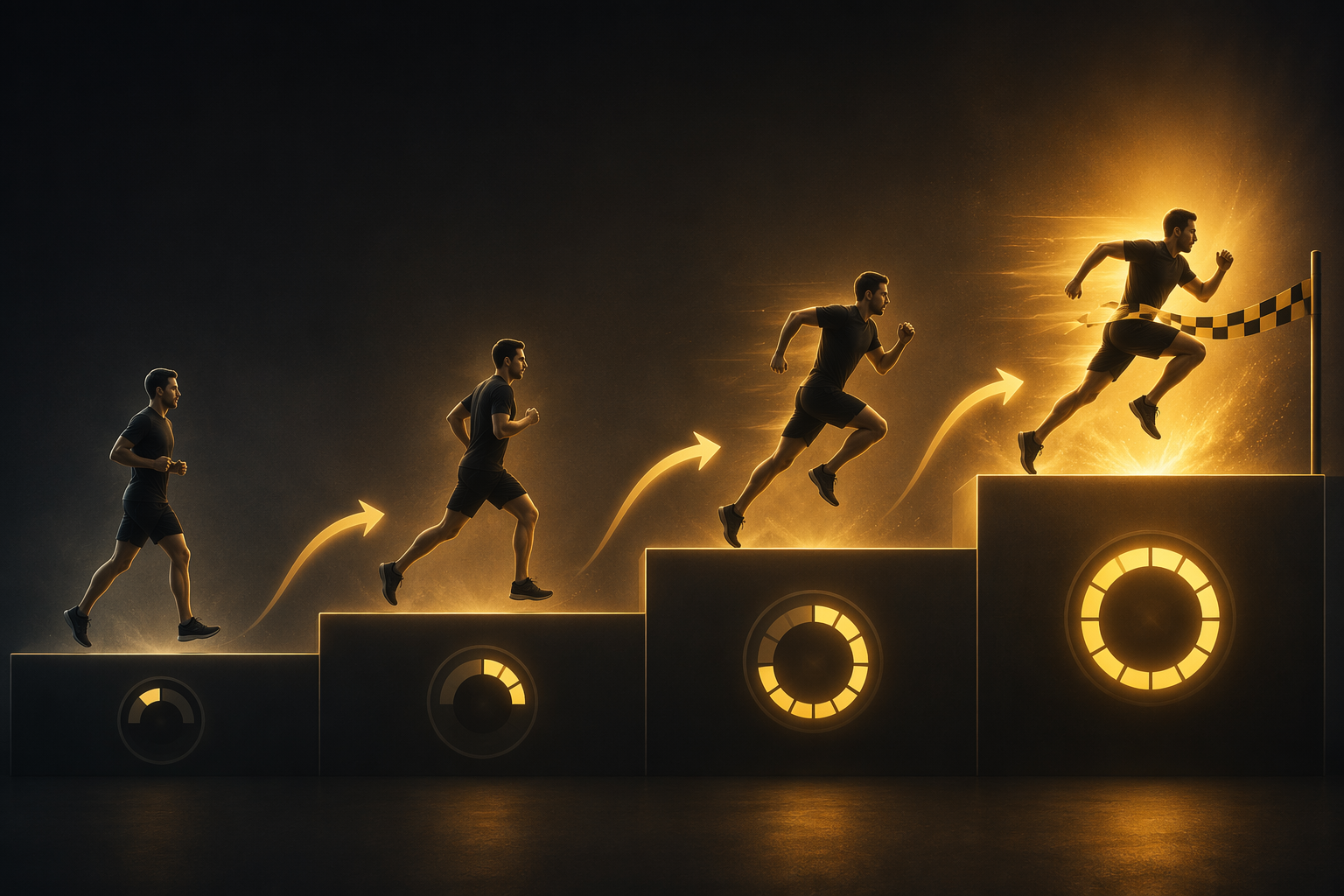 Progressive return intensity from light jogging to full sprinting
