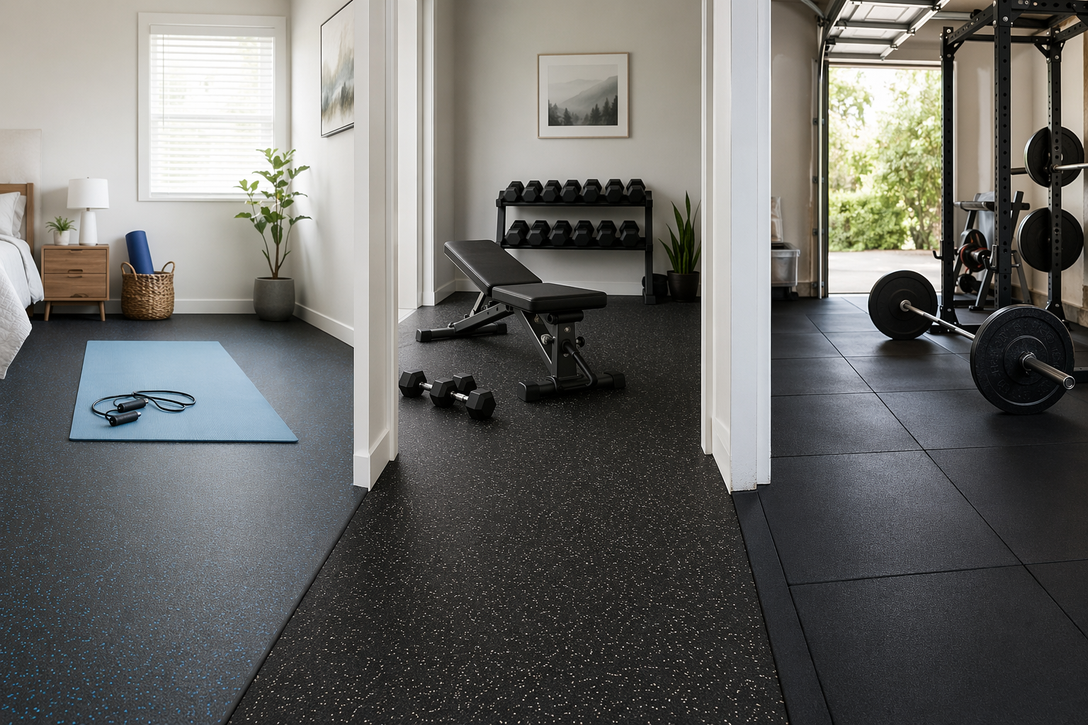 How to Choose Home Gym Flooring for Your Space, Workout, and Budget