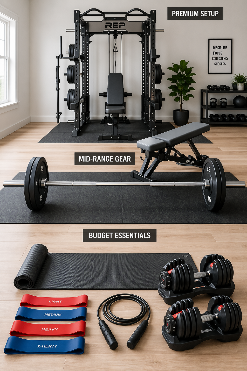 Best Home Gym Equipment for Every Budget: Complete Setups at $500, $1,500, and $3,000+