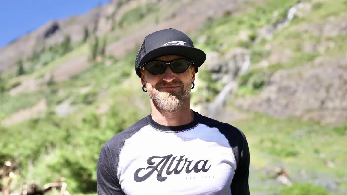 Veteran American ultrarunner Jeff Browning wearing trail running gear
