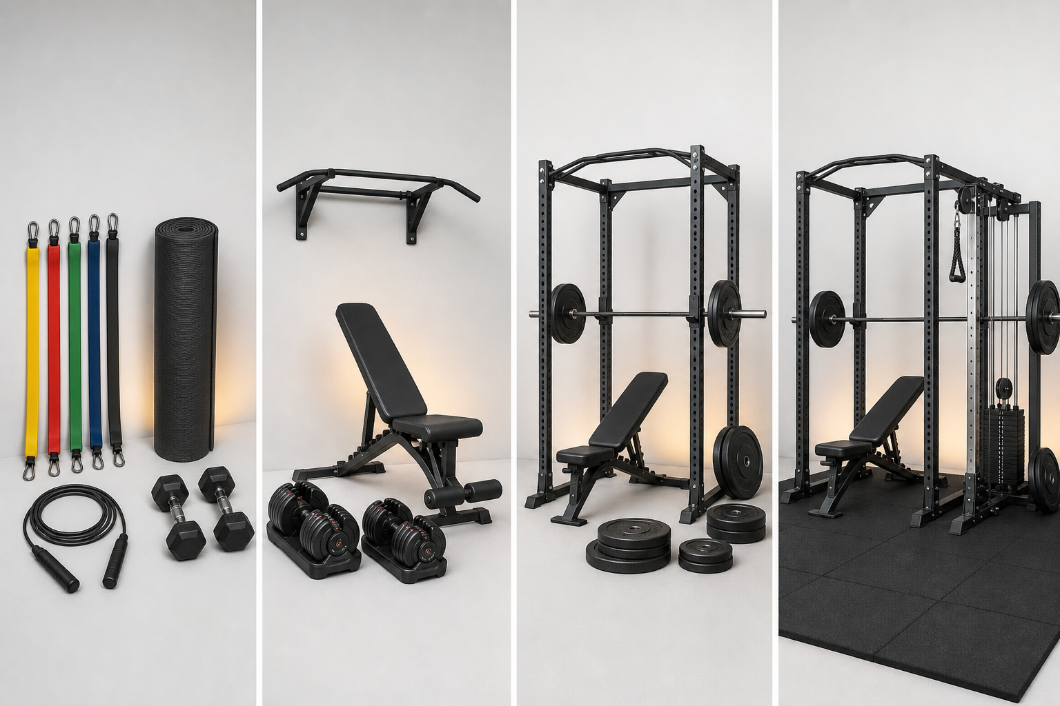 How to Build a Home Gym as a Beginner: A Staged Equipment Roadmap from $100 to $3,000+