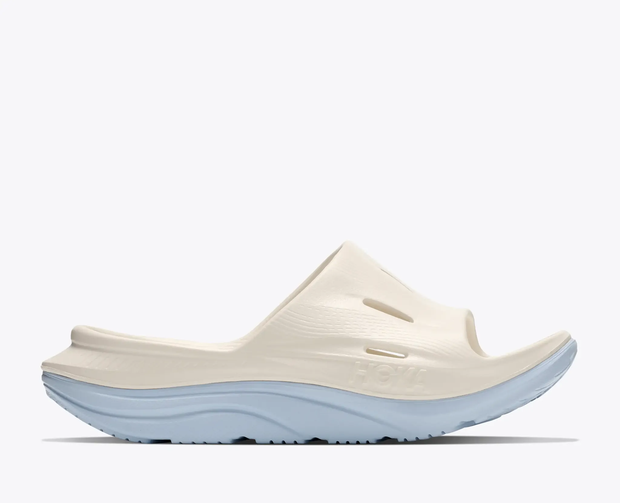 HOKA Ora Recovery Slide 3 sandal showing a thick cushioned platform and wide slide strap